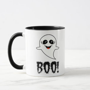 Caneca Boo! Bonito Halloween Por Lucas Retro Classic
