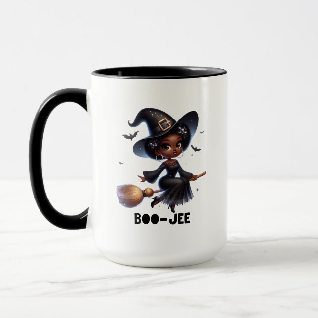 Caneca Boo-Jee Black Witch Halloween Mug (Esquerda)