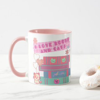 Caneca Book Coquette - I Love Books & Cats - Bookish