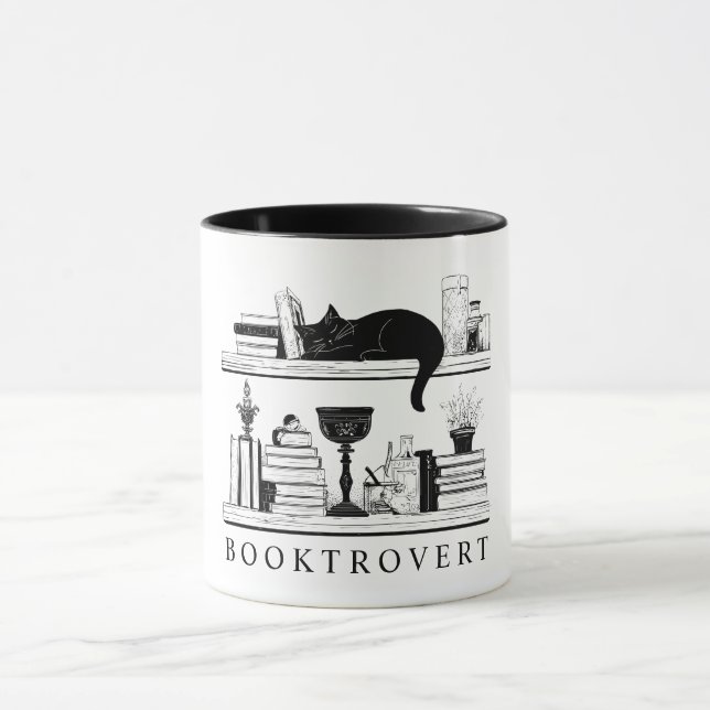 Caneca Book Lover's Booktrovert Funny Saying (Centro)