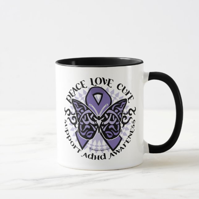 Caneca Borboleta 2 tribais de ADHD (Direita)