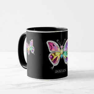Caneca Borboleta Cristal Rainbow