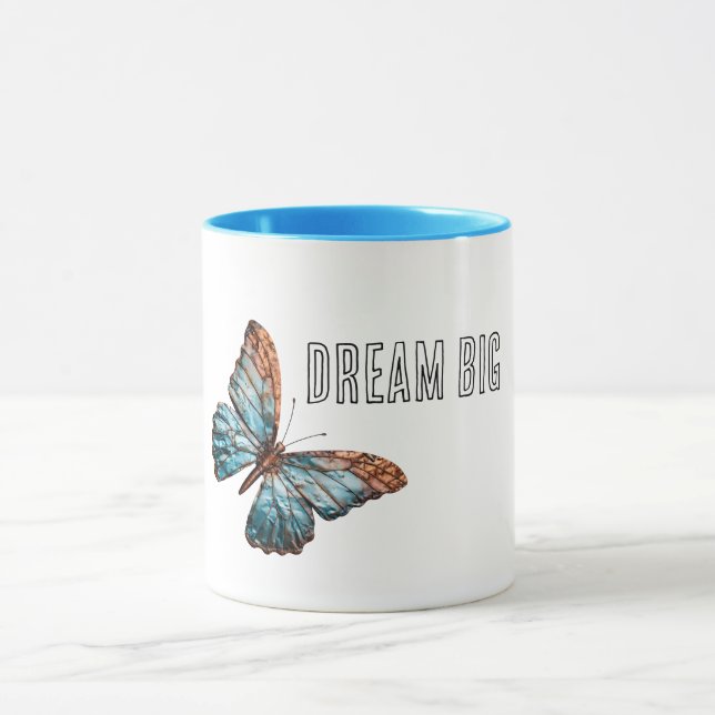 Caneca Borboleta de Cobre Azul Água (Centro)