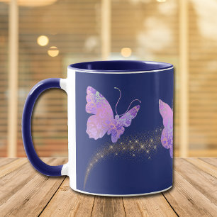 Caneca Borboleta de incandescência do teste padrão