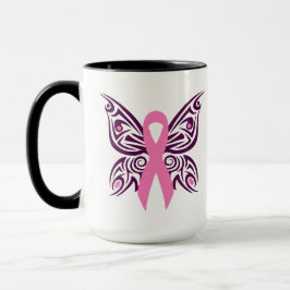 Caneca Borboleta de Sensibilização do Cancer da Mama