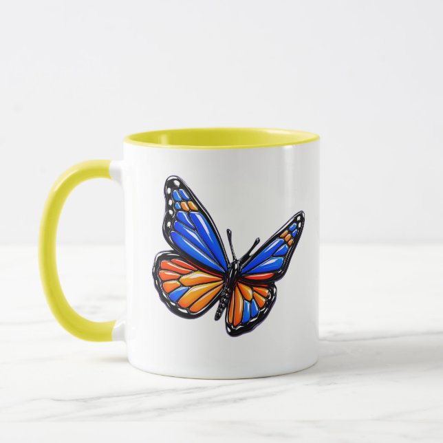 Caneca Borboleta em Voo (Esquerda)