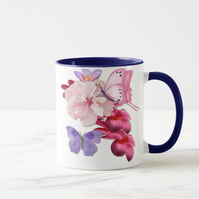 Caneca Borboleta Exótica Floral (Direita)