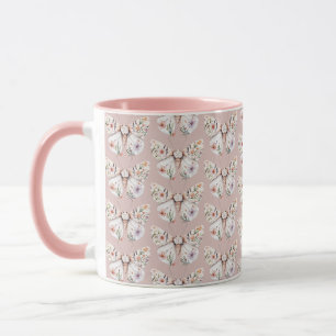 Caneca Borboleta Floral Boho Wildflower
