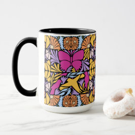 Caneca Borboleta Magenta Em Botânica