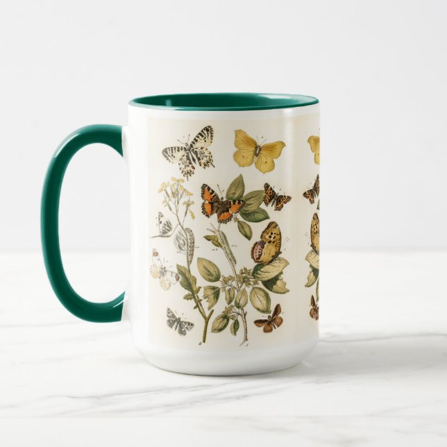 Caneca Borboleta, mariposa e lagartas (Esquerda)