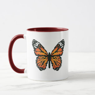 Caneca Borboleta monarca em polígono