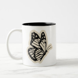 Caneca Borboleta Vintage | Xícara de Café com Inse