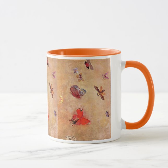Caneca Borboletas 1913 Odilon Redon Flores da Primavera (Direita)