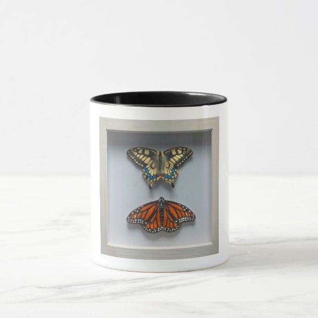 Caneca Borboletas "caneca da entomologia de um quadro" (Centro)