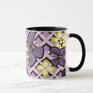 Caneca Borboletas roxas