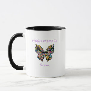 Caneca Borboletas São Livres para Voar, Voar Para Longe