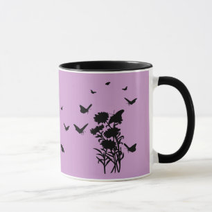 Caneca Borboletas Silhouette Mug