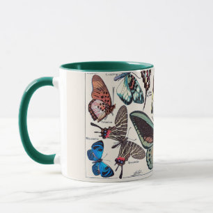 Caneca Borboletas Vintage por Adolphe Millot