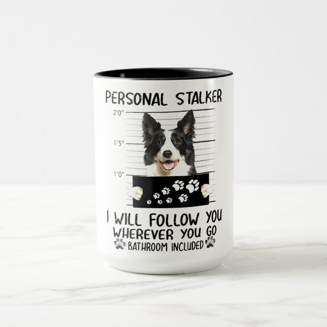Caneca Borda Collie Puppy Eu vou segui-lo (Centro)