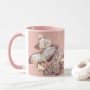 Caneca Bordas Vintage Rosa