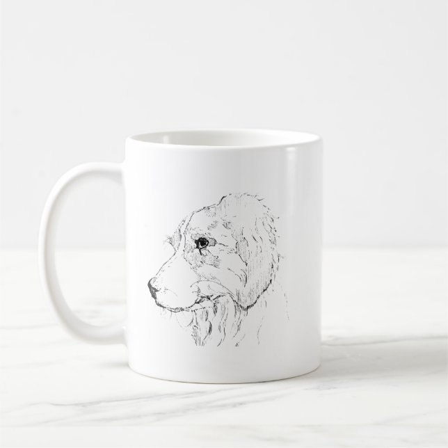Caneca Border Collie – Caneca de Café com Desenho  (Esquerda)