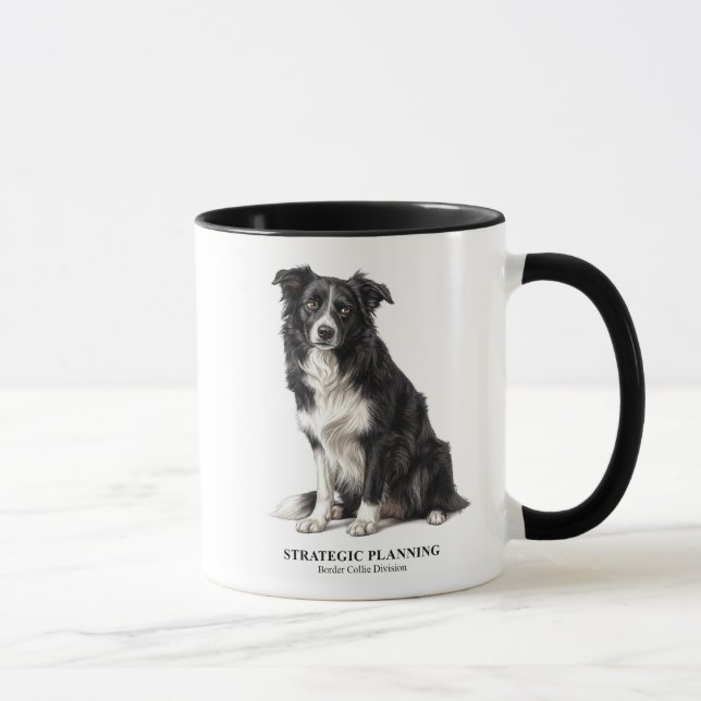 Caneca Border Collie de Planejamento Estratégico (Direita)