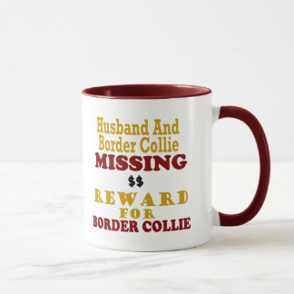 Caneca Border collie & recompensa faltante do marido para