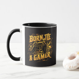 Caneca Born To Be A Gamer Skull Controller Art