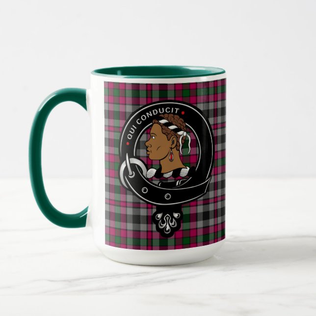 Caneca Borthwick Clan Crachá & Tartan (Esquerda)