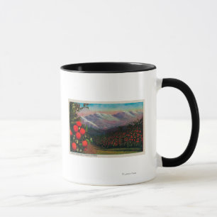 Caneca Bosque alaranjado do monte no WinterState