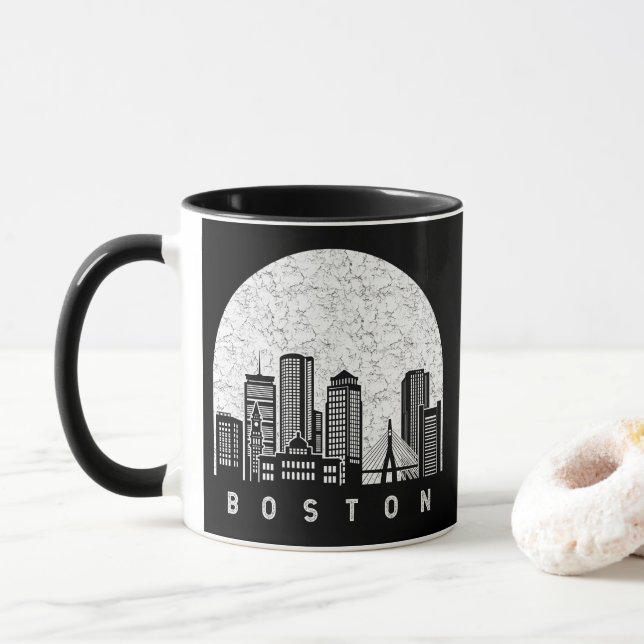 Caneca Boston Massachusetts Skyline (Com Donut)