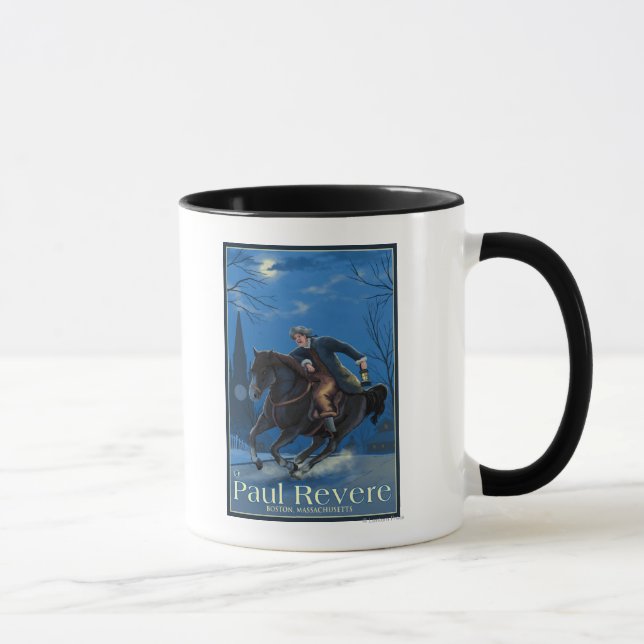 Caneca Boston, MassachusettsPaul Revere's Ride (Direita)