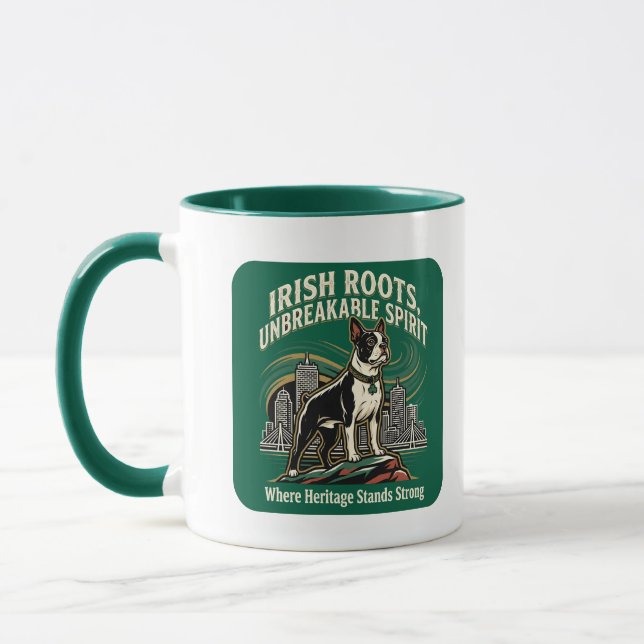 Caneca Boston Terrier Irish Heritage Pride (Esquerda)