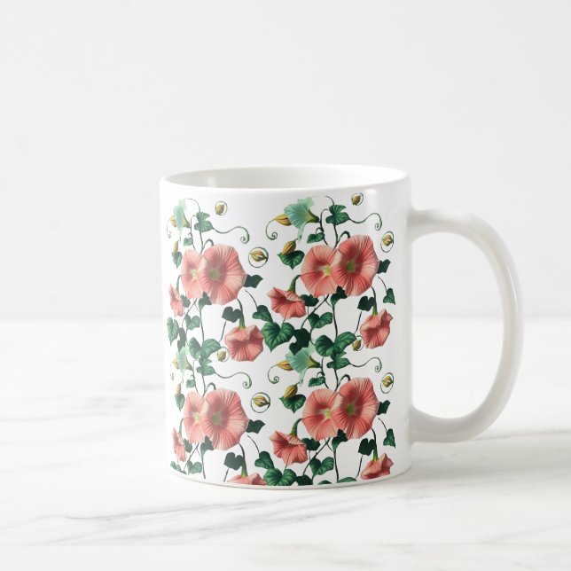 caneca botânica, caneca de cerâmica floral, xícara (Direita)