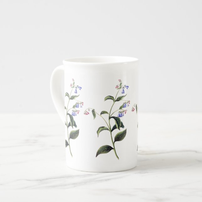 Caneca botânica de China de osso dos Wildflowers (Frente Esquerda)
