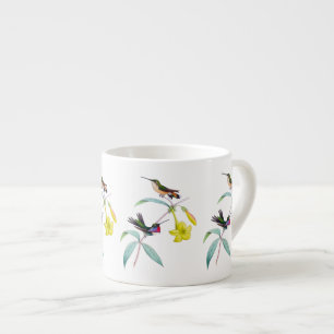 Caneca botânica do café do Wildflower dos colibr