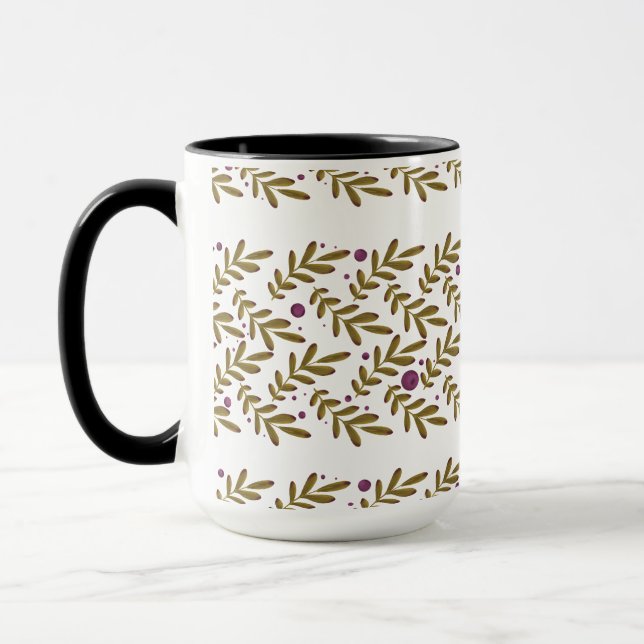 Caneca Botanical Leaf Combo Mug (15 oz) (Esquerda)