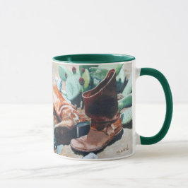Caneca Botas e cacto