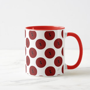 Caneca Botões Grandes (vermelho)