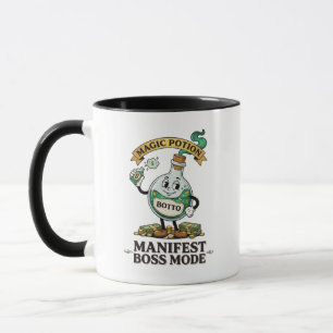 Caneca Botto Manifest Modo Chefe Cartoon Retro dos Anos 1