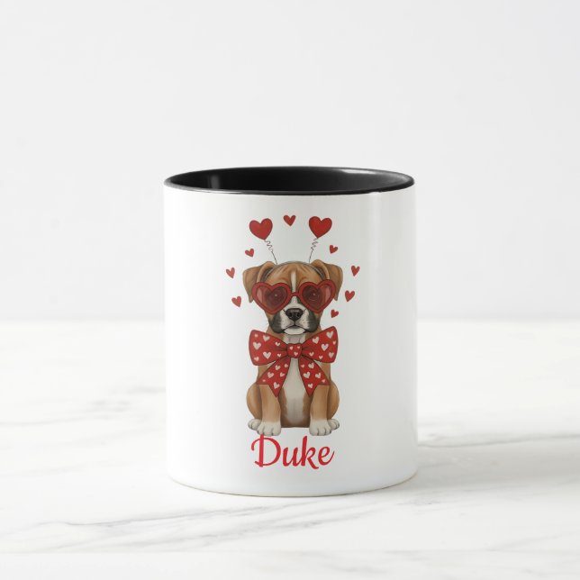 Caneca boxer dog coffee mug Valentine's Day 2026 (Centro)