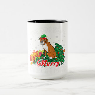 Caneca Boxer Dog Diz Feliz Jogo de Natal Dom