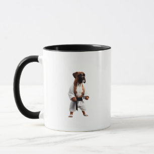 Caneca Boxer Dog Play Karate, Boxer Dog Karate Player