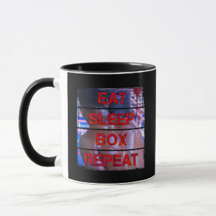 Caneca Boxer Training Cote Comer Caixa de Repouso Repetir