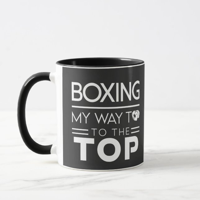 Caneca Boxing Motivation Quote Bold Minimal Typography (Esquerda)