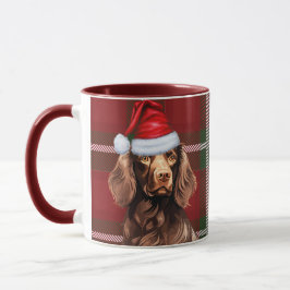 Caneca Boykin Spaniel Dog Red Holiday Natal