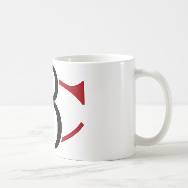 Caneca branca clássica com logotipo C3 (Direita)