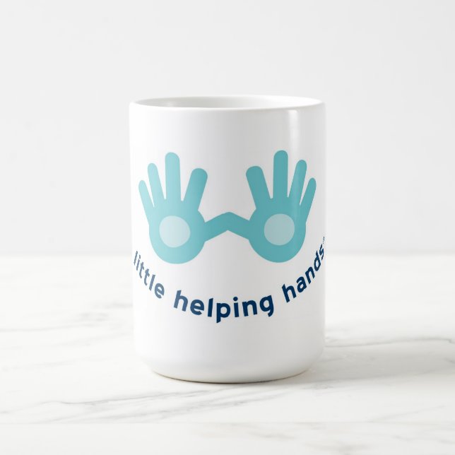 Caneca branca clássica com logotipo do sorriso (Centro)