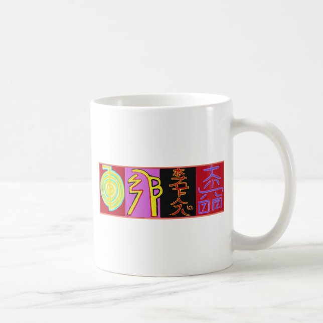 Caneca branca clássica de Reiki (Direita)