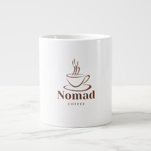 Caneca Branca de Design Artesanal | Xícara de Café (Frente)
